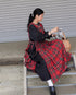 <販売開始 9月19日 金曜日 21:00 〜> INDIGO Tartan Apron Dress / Red・Blue